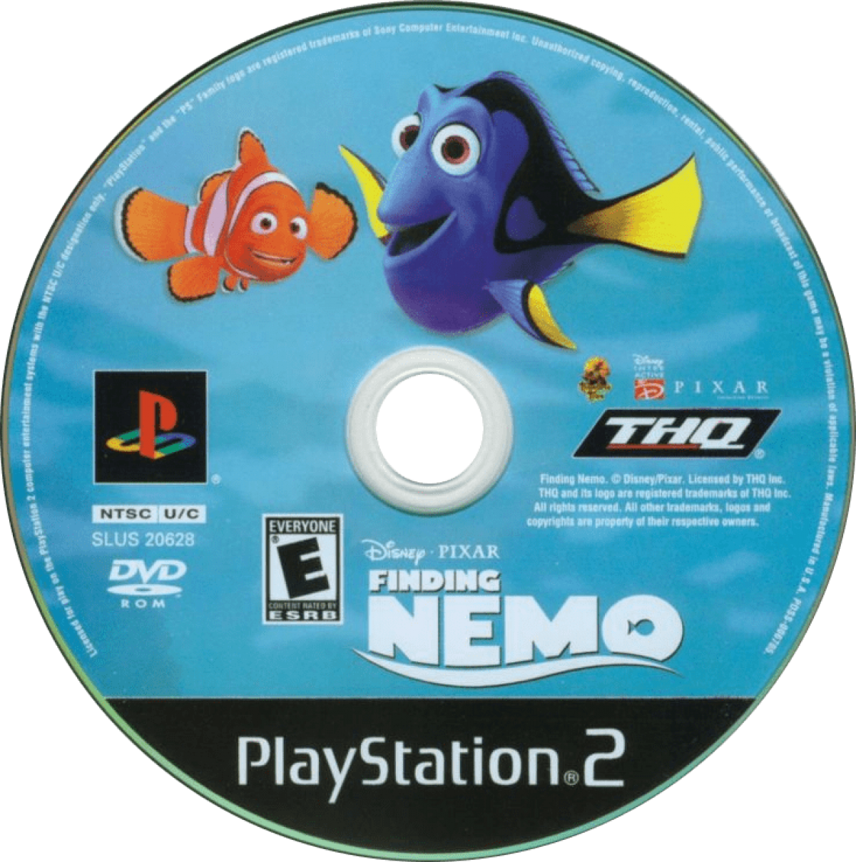 Disney Pixar Finding Nemo for PlayStation 2 action adventure video game featuring movie inspired levels family friendly gameplay iconic characters colorful underwater environments and classic Pixar storytelling experience disc