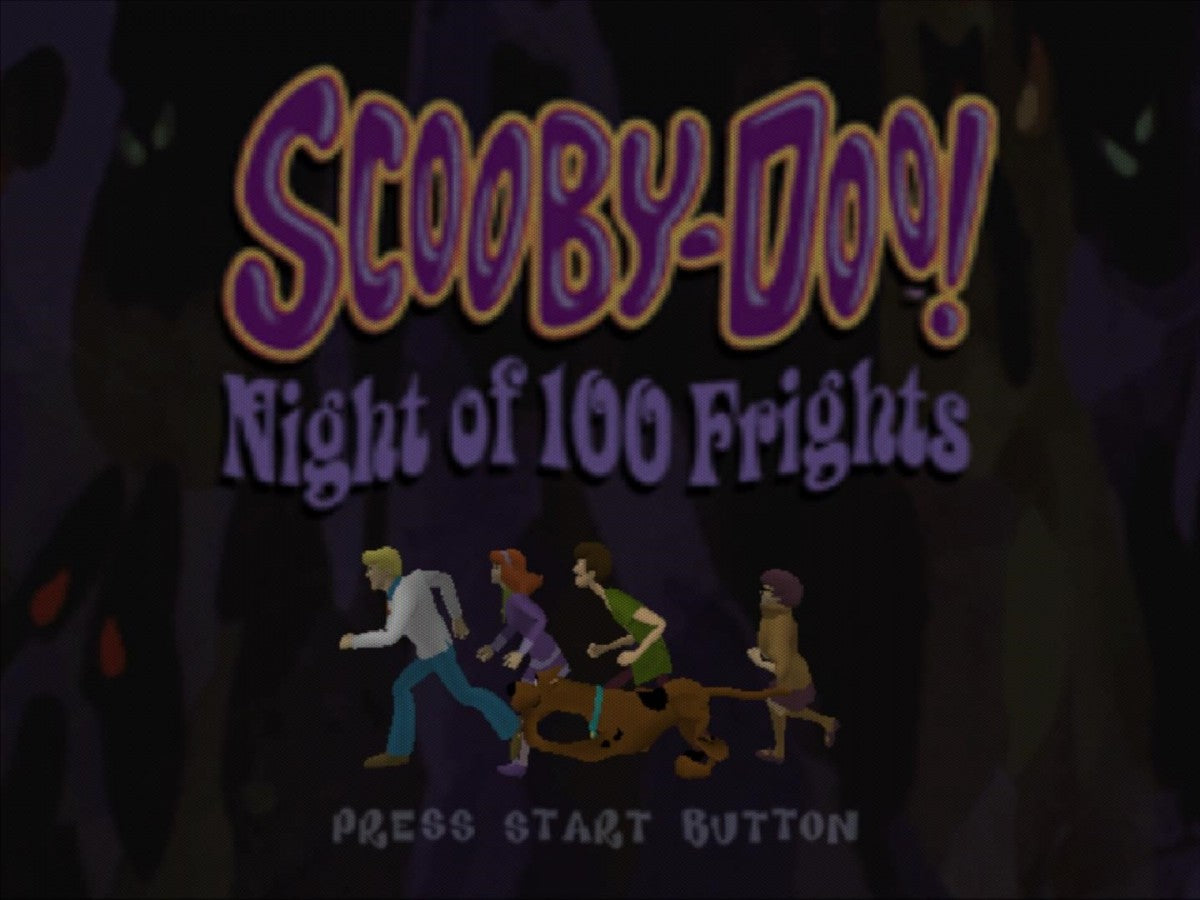 Scooby Doo Night of 100 Frights [Greatest Hits] – PlayStation 2 (PS2) video game title screen, action-adventure game.