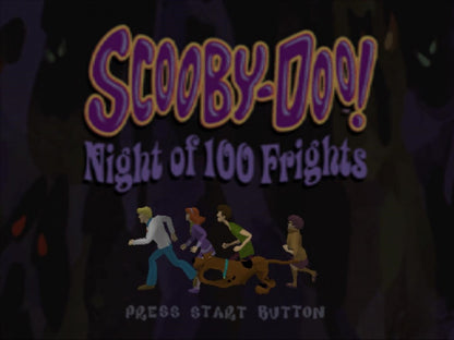 Scooby Doo Night of 100 Frights [Greatest Hits] – PlayStation 2 (PS2) video game title screen, action-adventure game.
