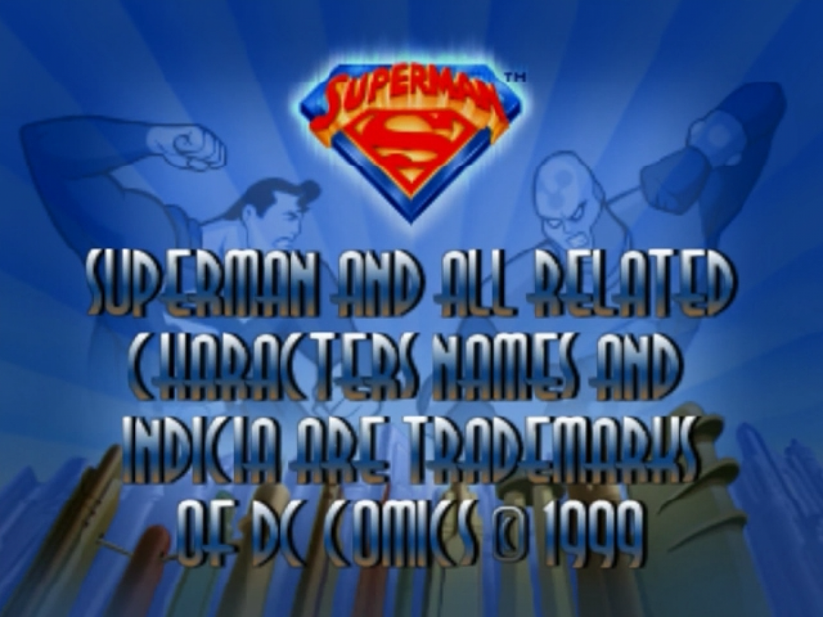 Superman 64 title screen for Nintendo 64 (N64) video game