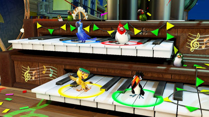Rio Xbox 360 party and rhythm game based on the animated movie Rio featuring Blu and friends with motion controlled mini games carnival themed challenges multiplayer party modes and family friendly gameplay