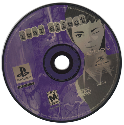 Fear Effect retro cyberpunk action adventure game for PlayStation 1 (PS1) disc 4