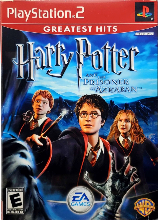 Harry Potter and the Prisoner of Azkaban PS2 PlayStation 2 action adventure game retro video game cover art Greatest Hits edition