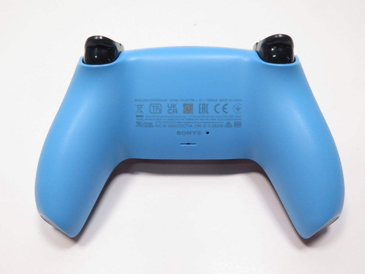 PlayStation 5 DualSense Wireless Controller New Starlight Blue official accessory immersive gaming haptic feedback adaptive triggers built-in microphone create button back of controller