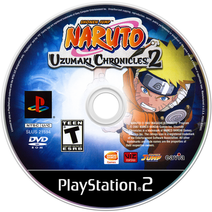 Naruto: Uzumaki Chronicles 2 – PlayStation 2 (PS2) action role-playing video game disc