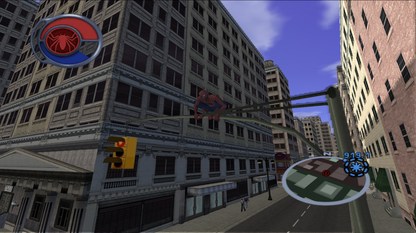 Spider Man 2 PS2 PlayStation 2 open world action adventure superhero game web swinging combat New York City exploration retro video game gameplay
