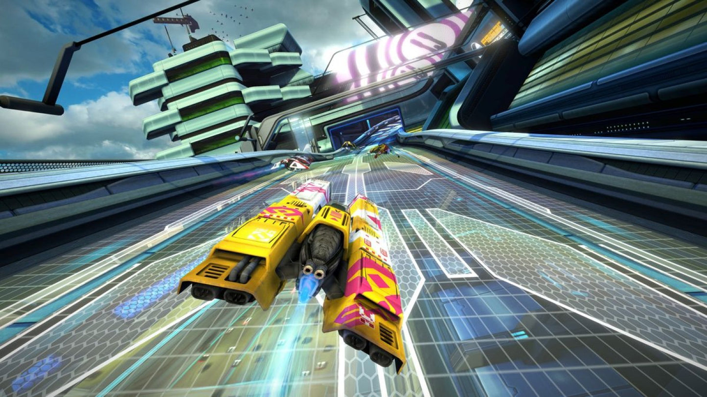 Wipeout Omega Collection – PlayStation 4 (PS4) video game gameplay, futuristic racing simulation.