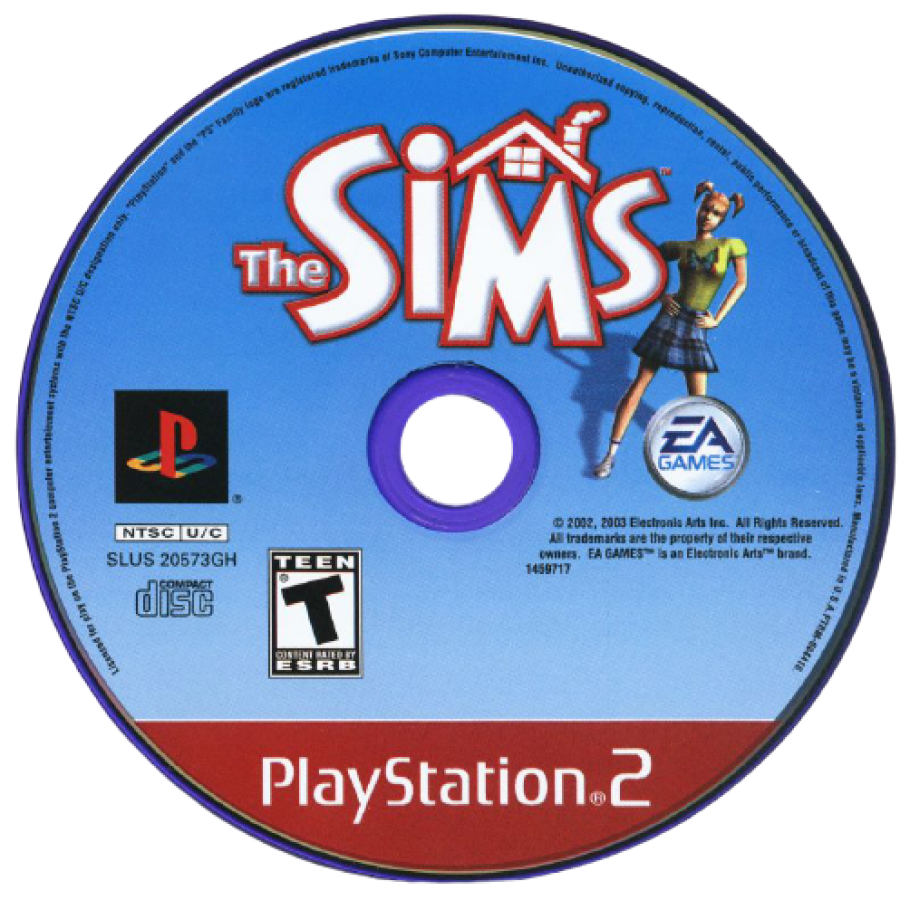 The Sims 2 [Greatest Hits] disc cover art for PayStation 2 video game