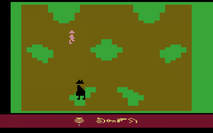 Raiders of the Lost Ark retro Atari 2600 video game featuring action adventure gameplay, treasure hunting exploration, movie based challenges and classic Atari entertainment - gameplay