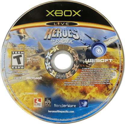 Heroes of the Pacific Xbox for retro video game enthusiasts featuring World War II flight combat gameplay dogfighting missions historical aircraft simulation cinematic aerial battles mission based campaign structure and collectible gaming appeal dis