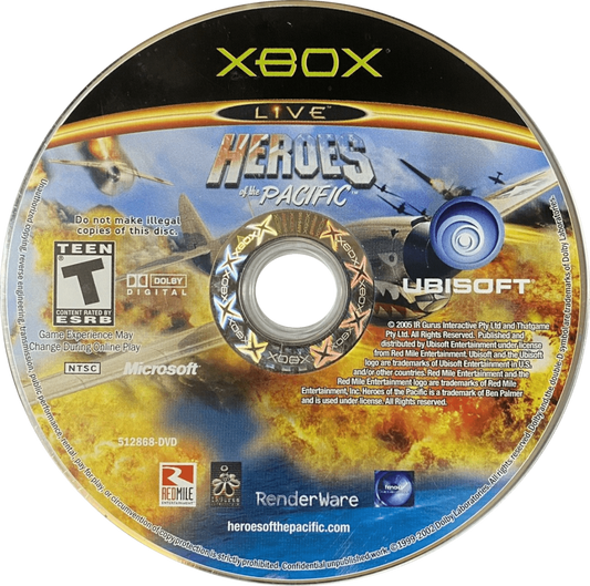Heroes of the Pacific Xbox for retro video game enthusiasts featuring World War II flight combat gameplay dogfighting missions historical aircraft simulation cinematic aerial battles mission based campaign structure and collectible gaming appeal dis