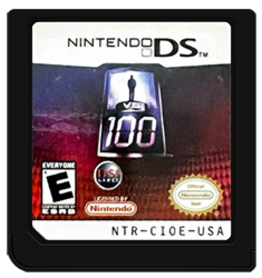 1 vs 100 cartridge art for Nintendo DS (DS) video game