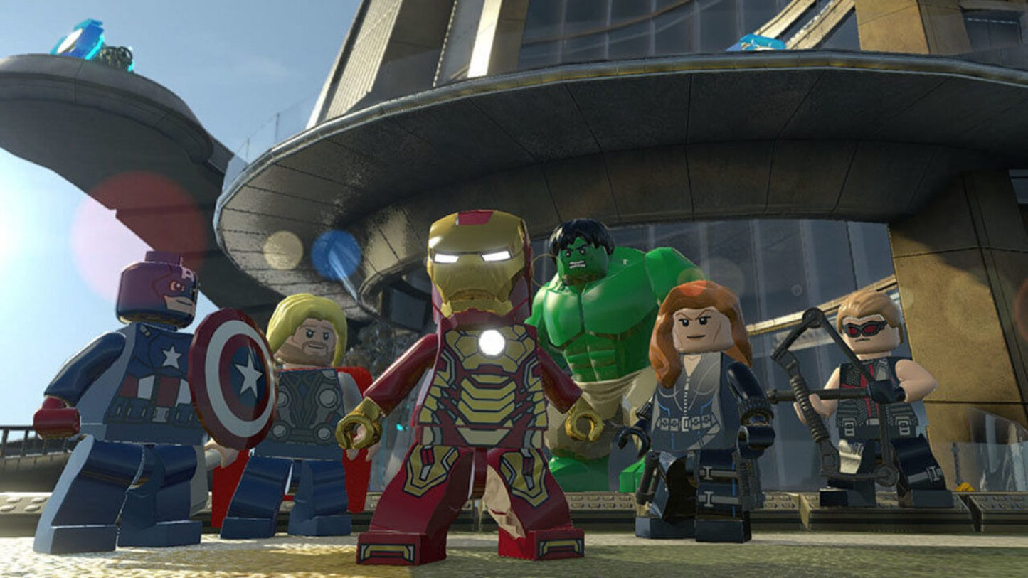 LEGO Marvel's Avengers Xbox One XONE for action adventure video game fans featuring Marvel superheroes LEGO characters Captain America Iron Man Thor Hulk Black Widow and Hawkeye super powers combat puzzle solving open world exploration and family friendly superhero gameplay collectible gaming appeal gameplay