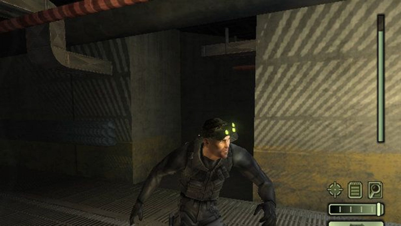 Tom Clancy's Splinter Cell: Stealth Action Redefined – PlayStation 2 (PS2) video game gameplay, stealth action.