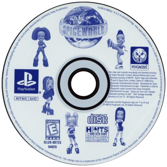 Spice World disc art for PlayStation 1 (PS1) video game