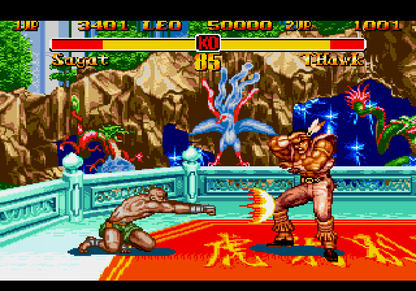Super Street Fighter II: The New Challengers Mega Drive PAL for Sega Genesis with classic 2D fighting arcade action theme gameplay