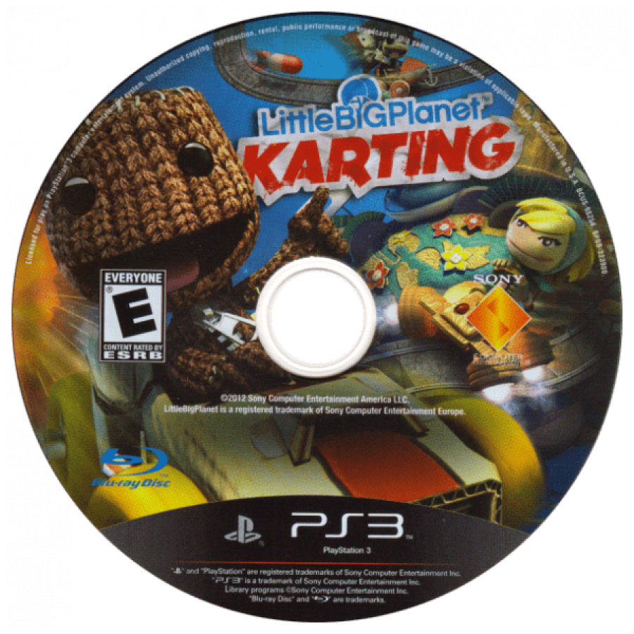 LittleBigPlanet Karting disc art PlayStation 3 (PS3) video game