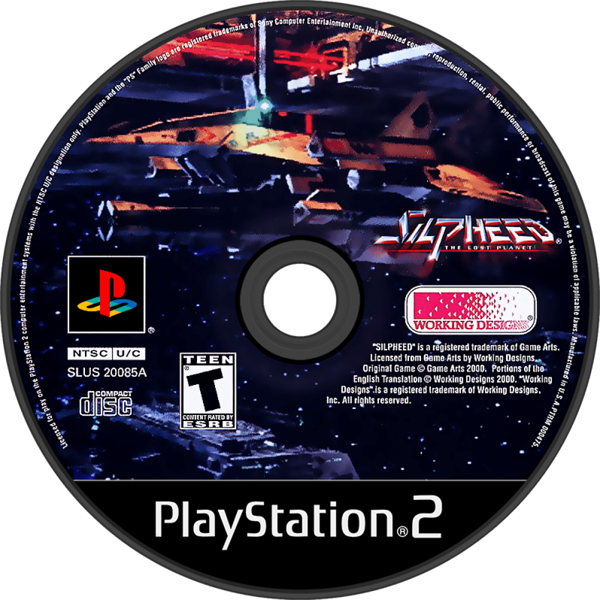 Silpheed PS2 Sony PlayStation 2 shoot em up shmup space shooter sci fi arcade action vertical scrolling shooter Silpheed The Lost Planet Treasure cinematic gameplay retro gaming PlayStation 2 software video game title disc 