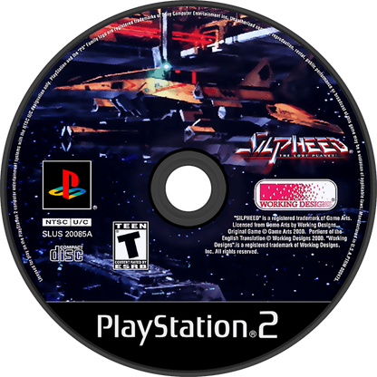 Silpheed PS2 Sony PlayStation 2 shoot em up shmup space shooter sci fi arcade action vertical scrolling shooter Silpheed The Lost Planet Treasure cinematic gameplay retro gaming PlayStation 2 software video game title disc 