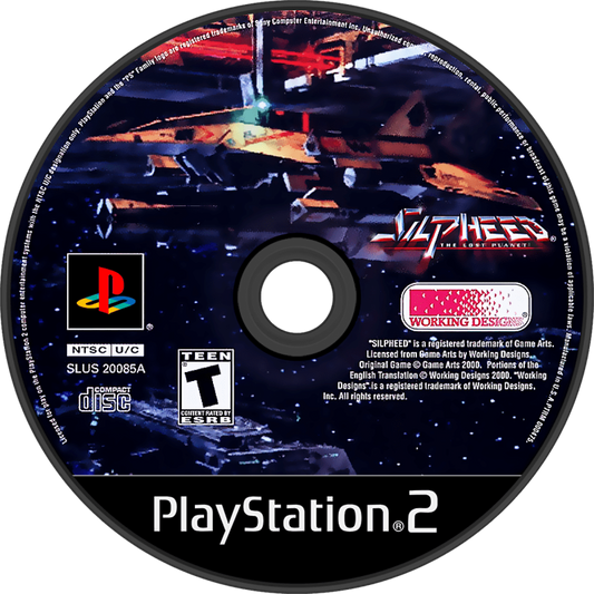 Silpheed PS2 Sony PlayStation 2 shoot em up shmup space shooter sci fi arcade action vertical scrolling shooter Silpheed The Lost Planet Treasure cinematic gameplay retro gaming PlayStation 2 software video game title disc 