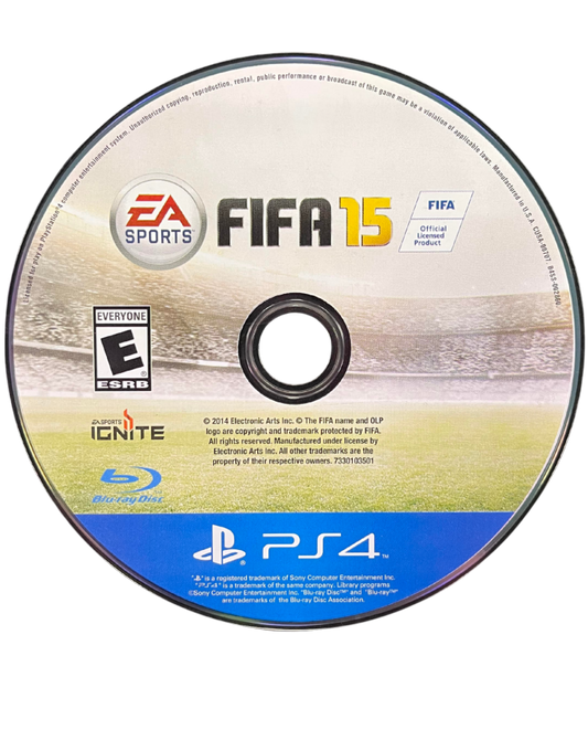 Retro FIFA 15 PS4 inspired design featuring realistic soccer simulation aesthetic next generation sports gameplay immersive stadium atmosphere fast paced football matches licensed teams competitive online play nostalgic EA Sports presentation disc