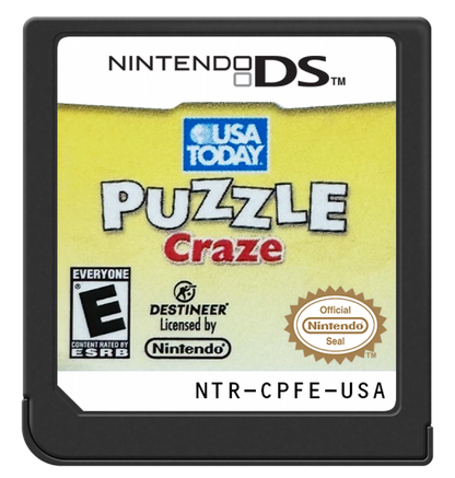 USA Today: Puzzle Craze cartridge art for Nintendo DS (DS) video game