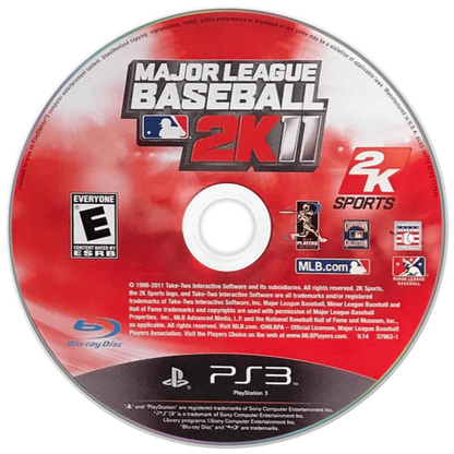 Major League Baseball 2K11 disc art for PlayStation 3 (PS3) video game