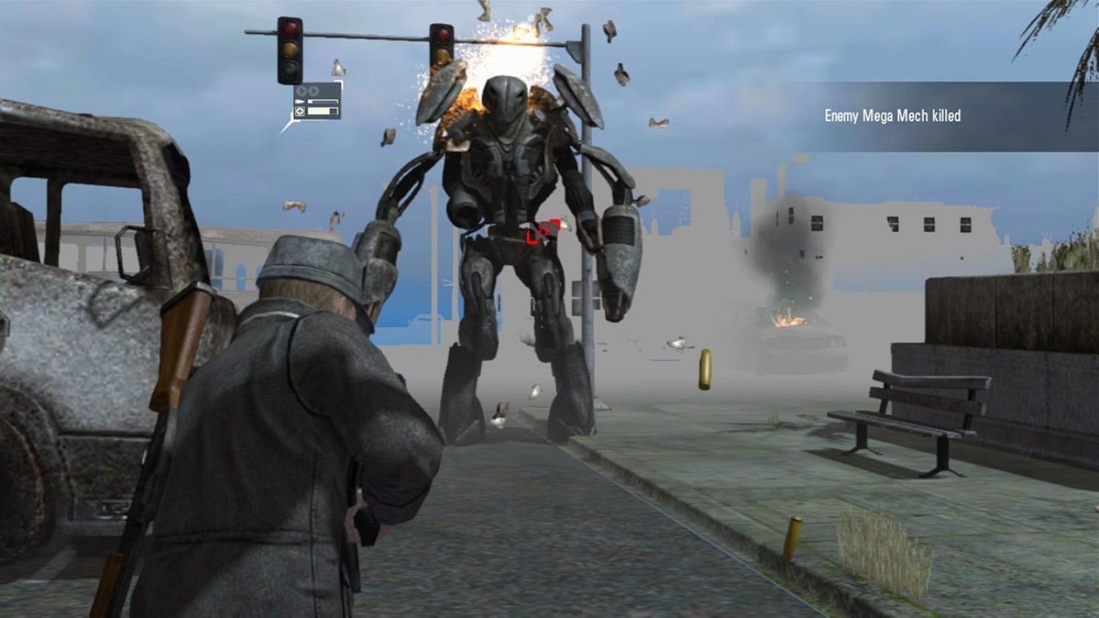 Falling Skies: The Game gameplay for PlayStation 3 PS3 video game, strategy action, sci-fi alien invasion, TV series tie-in, console title