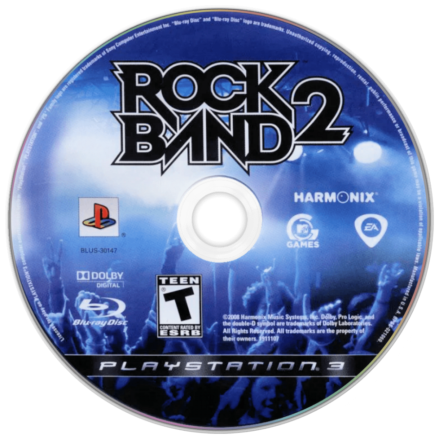 Rock Band 2 disc for PlayStation 3 (PS3) video game