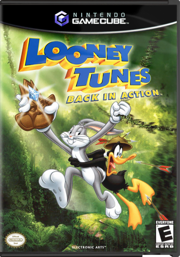 Looney Tunes Back in Action GameCube game featuring cartoon-style action adventure gameplay with classic Looney Tunes characters front cover
