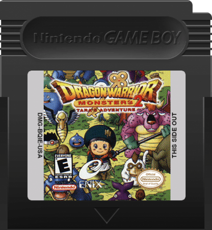 Dragon Warrior Monsters 2: Tara’s Adventure for Game Boy Color (GBC) at Gamers INC, featuring a deep monster-breeding RPG where you play as Tara to scout, tame, and synthesize monsters, explore randomly generated worlds through magical keys, and build the ultimate team in a charming classic Dragon Quest universe adventure cartridge