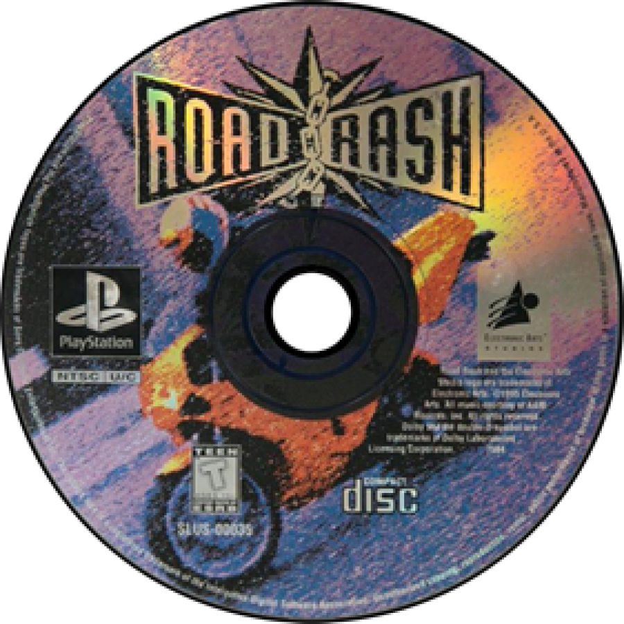 Road Rash disc for PlayStation 1 (PS1) motorcycle racing video game