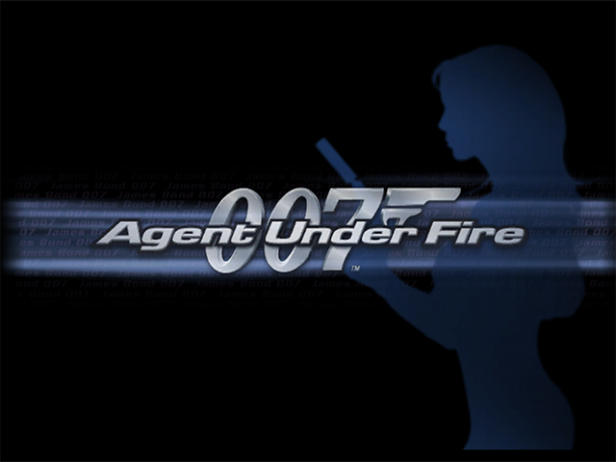 007 Agent Under Fire title screen for GameCube game featuring first-person shooter action and classic James Bond missions