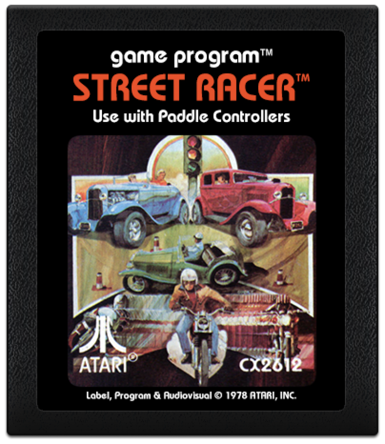Street Racer cartridge art for Atari 2600 (2600) video game