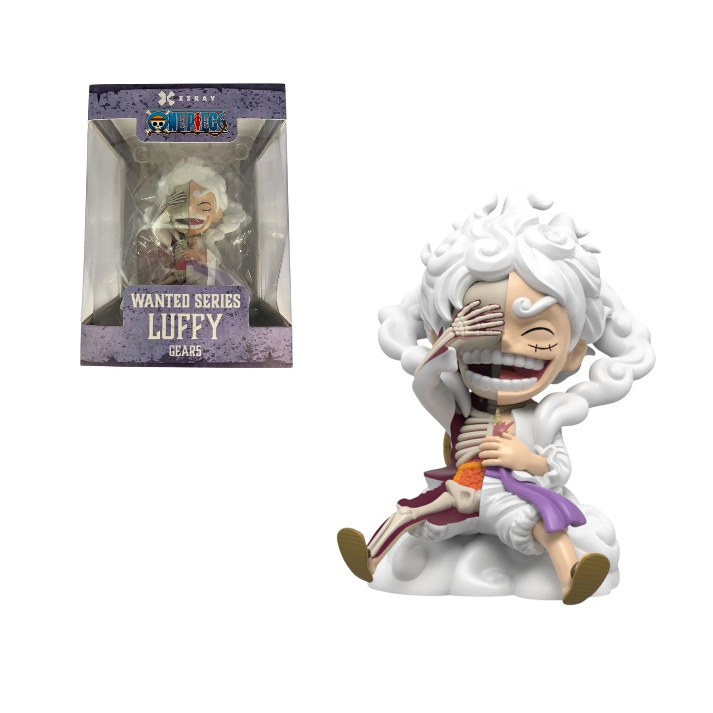 Gear 5 Wanted Series Luffy figure inspired design featuring collectible anime pirate character figure aesthetic dynamic pose detailed sculpt One Piece inspired display statue exaggerated cartoon power style manga collectible presentation