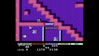 Gauntlet II for Nintendo Entertainment System dungeon crawler action game featuring Warrior Valkyrie Wizard and Elf characters maze exploration monster battles and cooperative multiplayer gameplay 