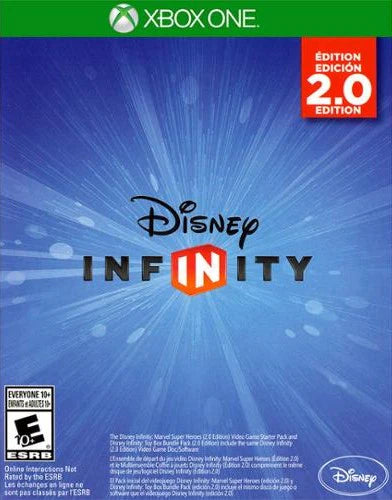 Disney Infinity 2.0 – Xbox One (XONE) cover art for action-adventure game featuring Marvel characters and customizable Toy Box gameplay.