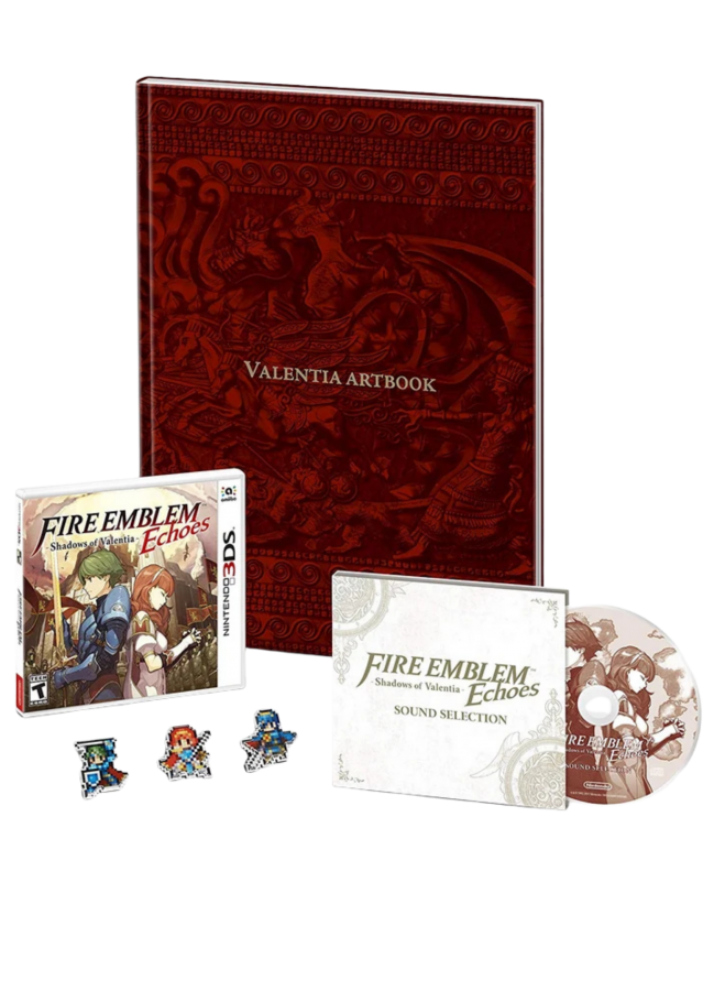 Fire Emblem Echoes Shadows of Valentia Limited Edition Nintendo 3DS for tactical role playing video game fans featuring turn based strategy battles deep character progression memorable fantasy storytelling dungeon exploration anime inspired visuals iconic Fire Emblem gameplay exclusive limited edition content collectible gaming appeal exclusive artbook pin OST 