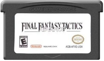 Final Fantasy Tactics Advance [CIB] for Game Boy Advance (GBA) featuring deep grid-based tactical battles set in the fantasy world of Ivalice; build a clan, master dozens of jobs and abilities, and navigate the Judge law system in this strategic complete-in-box RPG favorite cartridge