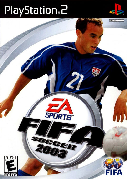 FIFA Soccer 2003 retro PlayStation 2 video game FIFA Soccer football sports simulation realistic gameplay multiplayer tournament mode console title PlayStation 2 release cover art