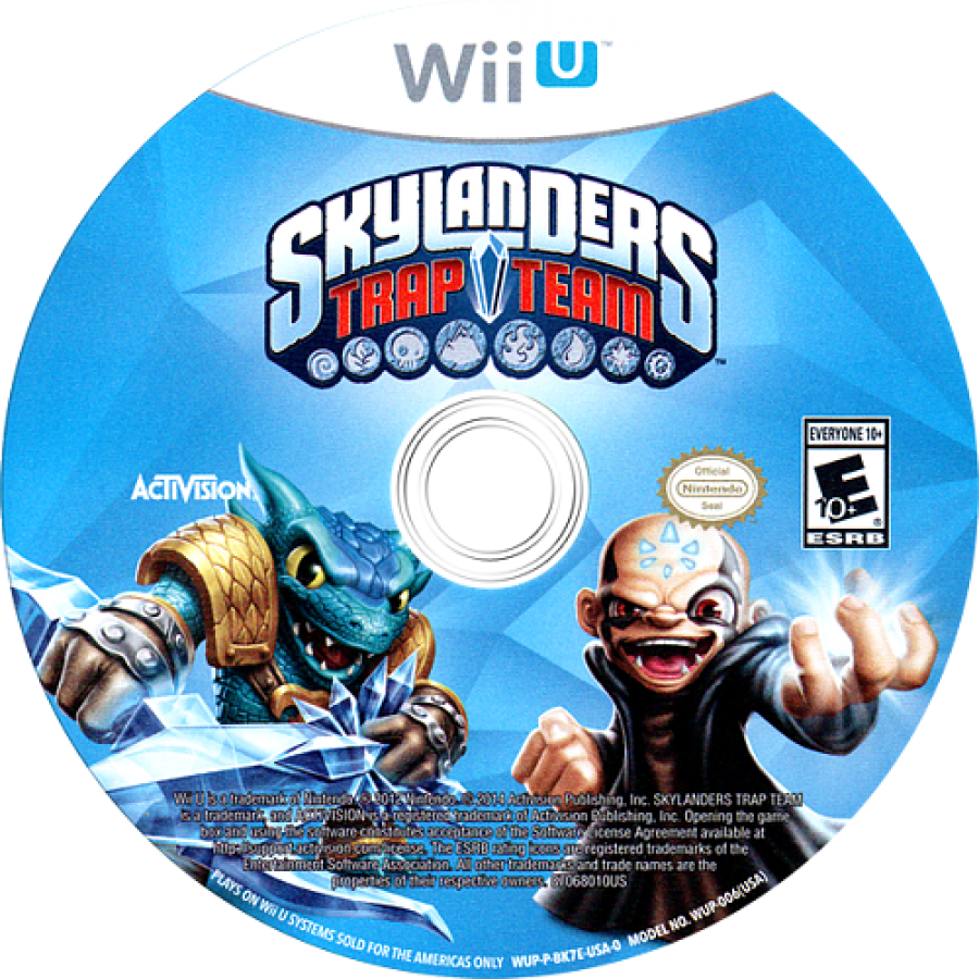Skylanders Trap Team disc cover art for Nintendo Wii U (WiiU) video game