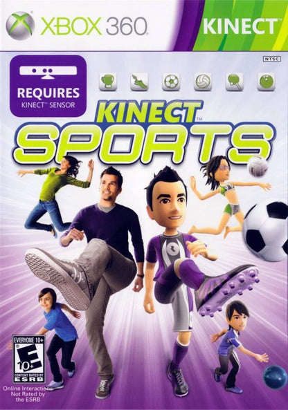 Kinect Sports cover art for Xbox 360 (X360) motion-controlled sports party video game