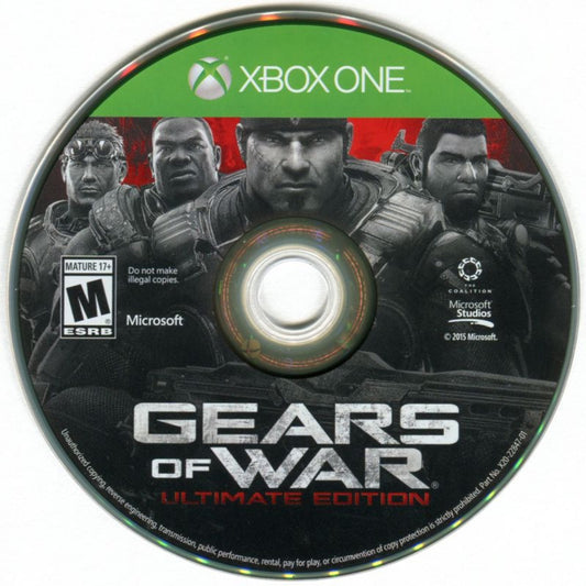Gears of War [Ultimate Edition] disc for Xbox One (XONE) remastered third-person shooter video game