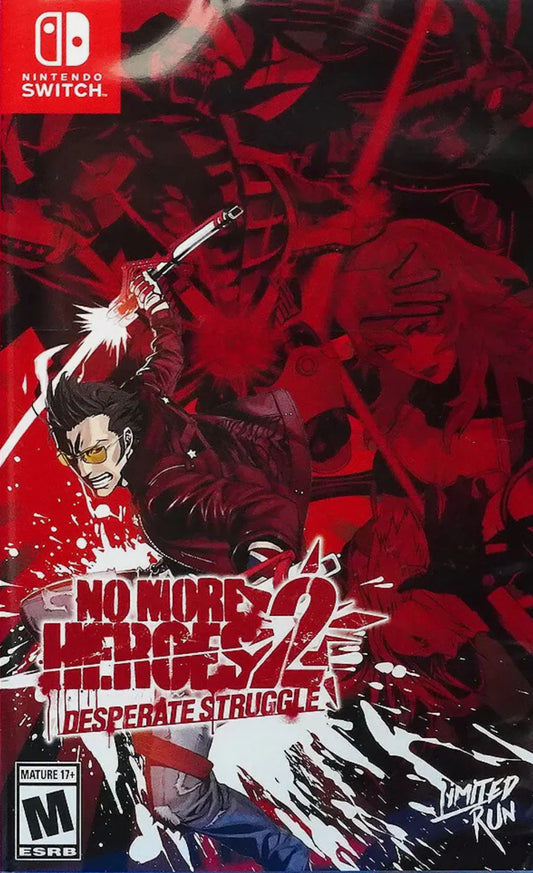 No More Heroes 2 Limited Run #100 Nintendo Switch inspired design featuring stylish action adventure aesthetic eccentric assassin battles fast paced hack and slash combat over the top characters vibrant anime inspired visuals collectible limited release presentation front cover