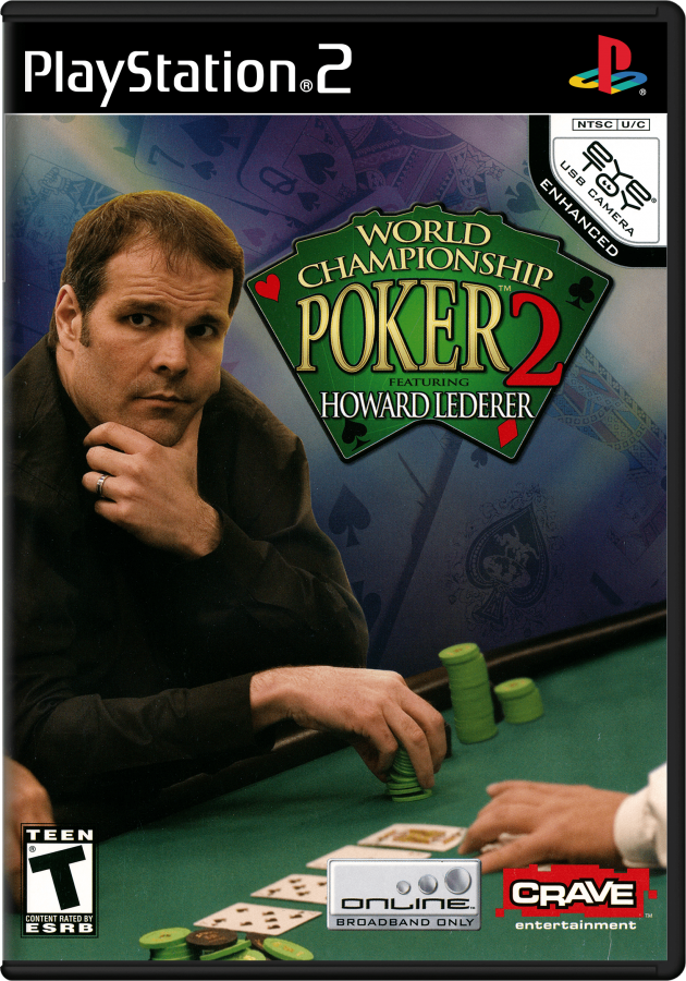 World Championship Poker 2 – PlayStation 2 (PS2) video game cover image, poker simulation.