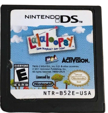 Lalaloopsy Sew Magical Sew Cute for Nintendo DS, cartridge for a kids simulation video game with creative mini-games, character customization, dress-up gameplay, and family-friendly activities