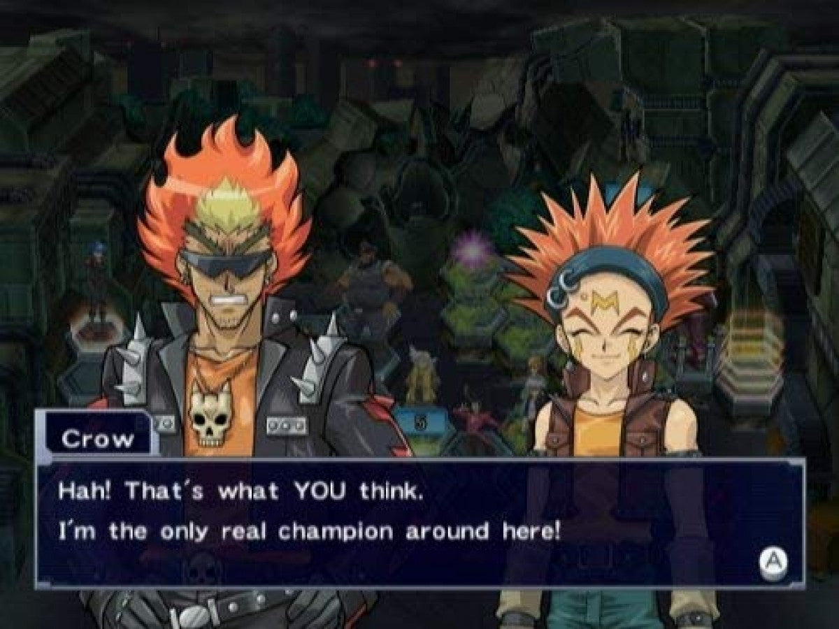 Yu-Gi-Oh! 5D’s: Duel Transer gameplay for Nintendo Wii (Wii) featuring strategic card battles with over 4,500 cards, iconic duelists from the 5D’s series, and immersive tournament gameplay.