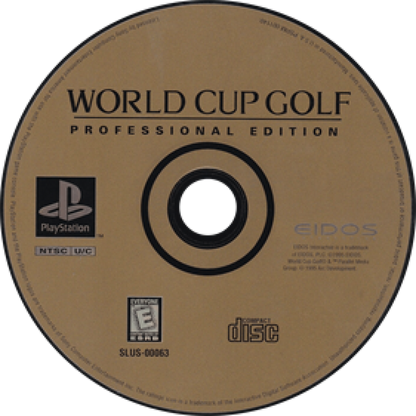 World Cup Golf [Professional Edition] disc for PlayStation 1 (PS1) golf sports video game