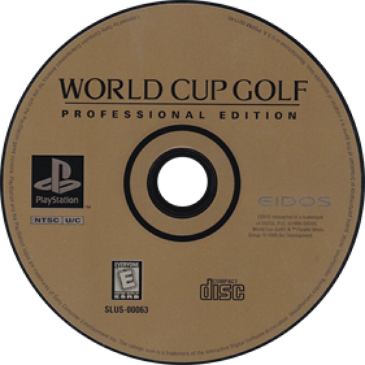 World Cup Golf [Professional Edition] disc for PlayStation 1 (PS1) golf sports video game