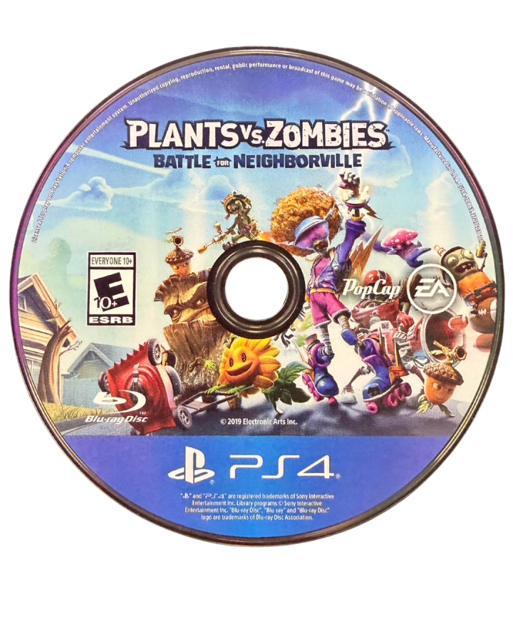 Plants vs. Zombies: Battle for Neighborville PS4 third-person shooter video game disc